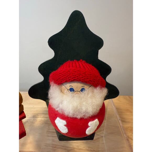 Pair of Ljungstroms Of Sweden Tomte Wooden Figures Christmas Holiday - Picture 4 of 15